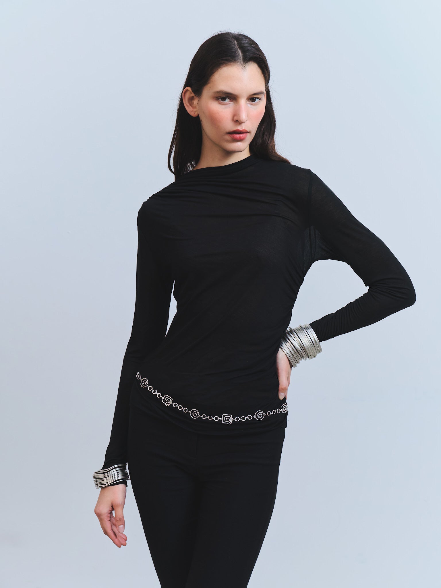 トップス Melt the lady swirl belt tops Elastic Waist Belt Death Moth